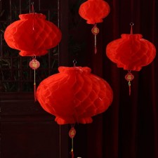新年裝飾 -折叠紅燈籠 (T2750).