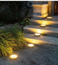 太陽能LED超亮草坪地燈-家用太陽能戶外花園LED防水景觀裝飾庭院樓梯燈(T3614)