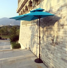 雙頂-半圓太陽傘/ 牆壁傘/花園露台側邊傘-2.7米 (T2654).