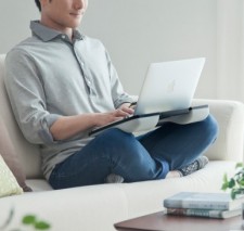 (日本SANWA品牌)多功能ipad筆記本電腦支架/便攜式膝上桌托床上桌-輕量版(T3051).