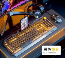 (新款)機迷必備 - 發光遊戲機械鍵盤連滑鼠套裝-三件套裝(多色) (T3181)