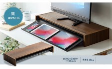 (日本SANWA品牌)桌上架顯示器增高架/護頸電腦鍵盤置物收納盒 (T1304).