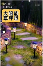 太陽能戶外燈-庭院草坪燈款-室外花園景觀草地裝飾防水小夜燈(T3607)