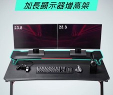日本SANWA雙屏顯示器支架桌上架-鍵盤收納架置物架加大底坐台式屏幕增高架整理架子游戲碳纖維防水人體工學(U0174)