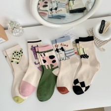 可愛貓咪襪子(五雙組)<筍價預購>(U0192BM)
