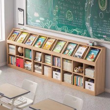 兒童圖書館櫃（多尺寸）-兒童書架繪本架家用置物架寶寶圖書本收納架一體教室小書櫃落地(T8454)