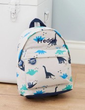 英國直送Personalised Grey Dinosaur Mini Backpack<筍價預購>(T9955BM)