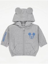 英國直送Disney Mickey Mouse Grey Zip Up Hoodie<筍價預購>(T8476BM)
