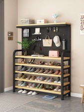 實用室內鞋架連洞洞板收納架(多尺寸)-簡易一體鞋櫃展櫃鐵藝多層入戶鞋托置物架 (U1053)