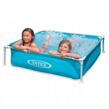 舒適迷你方形管架戲水池-寶寶支架海洋球池家庭兒童游泳池夾網沙池 (T5666)