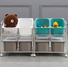 可移動-兒童玩具大型收納櫃/分類整理架(T0963).