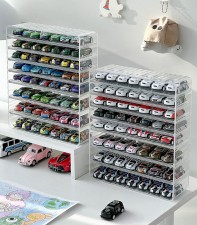 透明模型小汽車展示置物架- 收納盒擺件1:64兒童車仔 (T6799)