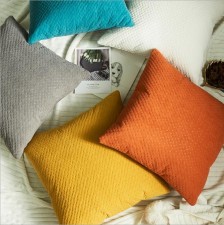 荷蘭絨立體壓花純色設計抱枕(T0641).