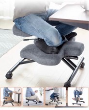 日本SANWA電腦椅跪椅矯正坐姿椅騎馬椅家用盤腿椅子猴凳坐沒坐相(U1056)