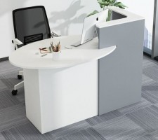 小型OFFICE帶屏風辦公枱(1.2/1.4米)-接待處電腦桌創意桌椅組合屏風枱單人枱辦公室主管職員經理桌(T5446)