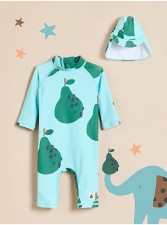 英國直送Little Angels Pear Sunsafe Swimsuit and Keppi Hat泳衣<筍價預購>(U0528BM)