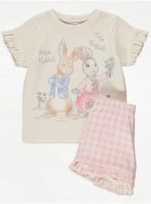 英國直送Peter Rabbit Lily Bobtail Pink Gingham Short Pyjamas<筍價預購>(T9245BM)