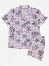 英國直送Disney Lilo and Stitch Lilac Check Shirt Pyjamas<筍價預購>(T8896BM)