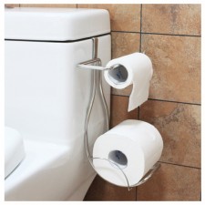 不鏽鋼門背式浴室紙巾架紙巾/筒創意浴室衛生間紙巾架免打孔置物架(T3696)