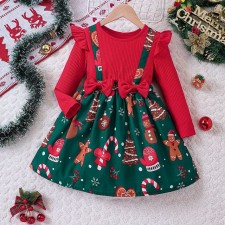 兒童聖誕薑餅人連身裙<筍價預購>(T7304BM)