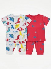 英國直送Dinosaur Short Sleeve Pyjamas 2 Pack<筍價預購>(U0540BM)