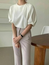韓國直送純色短袖上衣<筍價預購>(T9571BM)
