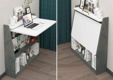 慳位可摺疊書桌-壁掛式簡約小型床邊電腦桌掛牆上伸縮學習桌家用(T5569)
