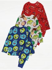 英國直送Disney Pixar Character Long Sleeve Pyjamas 3 Pack<筍價預購>(U1385BM)