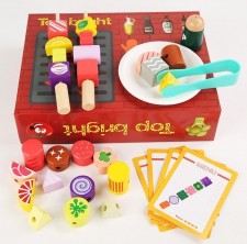 仿真過家家燒烤爐廚房蔬菜水果排序串串樂遊戲幼兒童益智親子玩具 (T3108DS).