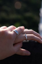 個性化訂制-指紋戒指(925銀+鑽石) -PRINT RING WITH DIAMOND - 925 SILVER #結婚介子 #生日禮物 #情人節禮物  (U0715RE)