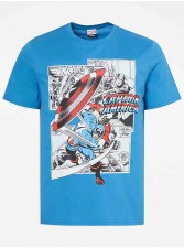 英國直送Marvel Captain America Comic Book Blue T-Shirt<筍價預購>(T9602BM)