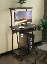 可移動電腦桌枱(長60/70/80cm)-書桌簡易帶燈學習桌書桌現代簡約小戶型寫字桌床邊桌(T5687)