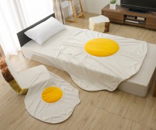 日本設計可愛煎蛋墊/毛毯/被子-多尺寸(T1299).