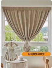 簡易自粘式魔術貼遮光窗簾(多尺寸)-免打孔安裝小窗戶短簾 (T8020)