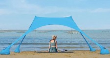 *簡易使用*沙灘帳篷-天幕遮太陽乘涼戶外露營海邊釣魚(T7656)
