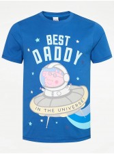 英國直送Peppa Pig Daddy Pig Best Daddy T-Shirt<筍價預購>(U0449BM)