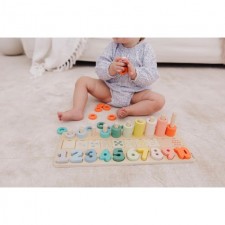BUBBLE WOODEN NUMBERS & BLOCKS COUNTING SET<筍價預購>(T6446BM)