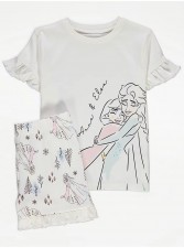  英國直送Disney Frozen White Frill Short Pyjamas<筍價預購>(T9269BM)