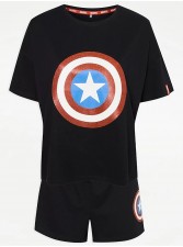 英國直送Marvel Captain America Glitter Short Pyjamas<筍價預購>(U0259BM)