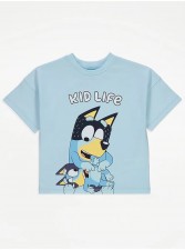 英國直送Bluey Light Blue Character Print Kid Life T-Shirt<筍價預購>(U0256BM)