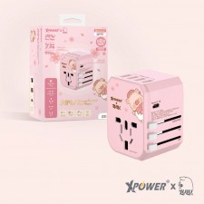 XPower x 罐頭豬Lulu 28W TA5C Type-C+USB 5-Port 旅行充電轉插 (WLM7)(U1429XP)