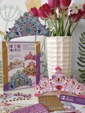 寶石皇冠鑽貼紙DIY材料包-女孩玩具生日禮物(T7966)