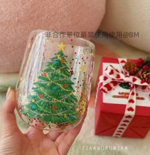 聖誕樹雙層玻璃杯<筍價預購>(T7375BM)