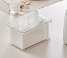 簡約紙巾盒抽紙盒(多款)-家用客廳廁所亞克力創意多功能透明餐巾盒 (U0642)