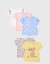 英國直送Multicoloured Bunny T-Shirt (一套5件)<筍價預購>(T9708BM)
