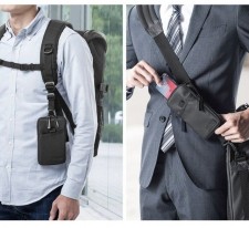 日本SANWA數碼收納包手機掛袋-多功能保護套便攜防水配件雜物腰包 (T8879)