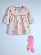 (截單日期:2024/09/15)英國直送Halloween Pink Pumpkin Dress and Tights Outfit-萬聖節衫<筍價預購>(U1666BM)