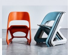 家用戶外餐椅-凳子懶人休閒簡約創意靠背椅子北歐塑膠 (T4948)