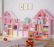 魔片組合櫃-城堡款-兒童書櫃.玩具櫃.衣櫃置物櫃(T5661)