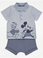英國直送Disney Mickey Mouse Polo Shirt and Shorts Outfit<筍價預購>(T8588BM)
